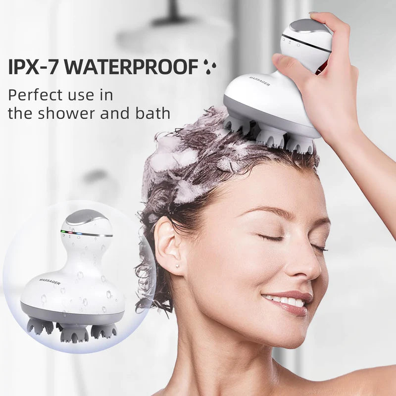 Luxury Wireless Scalp Massager with Relaxing Vibration Therapy