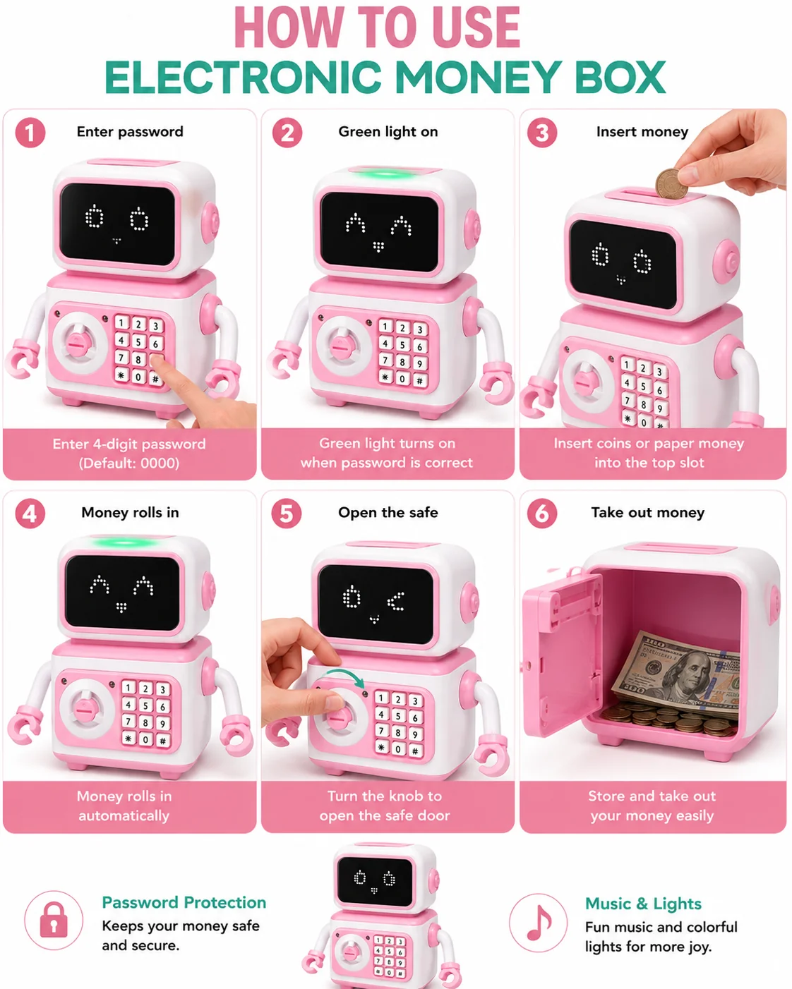 Robotic Money Saving Piggybank Make Kids Save Money From Now