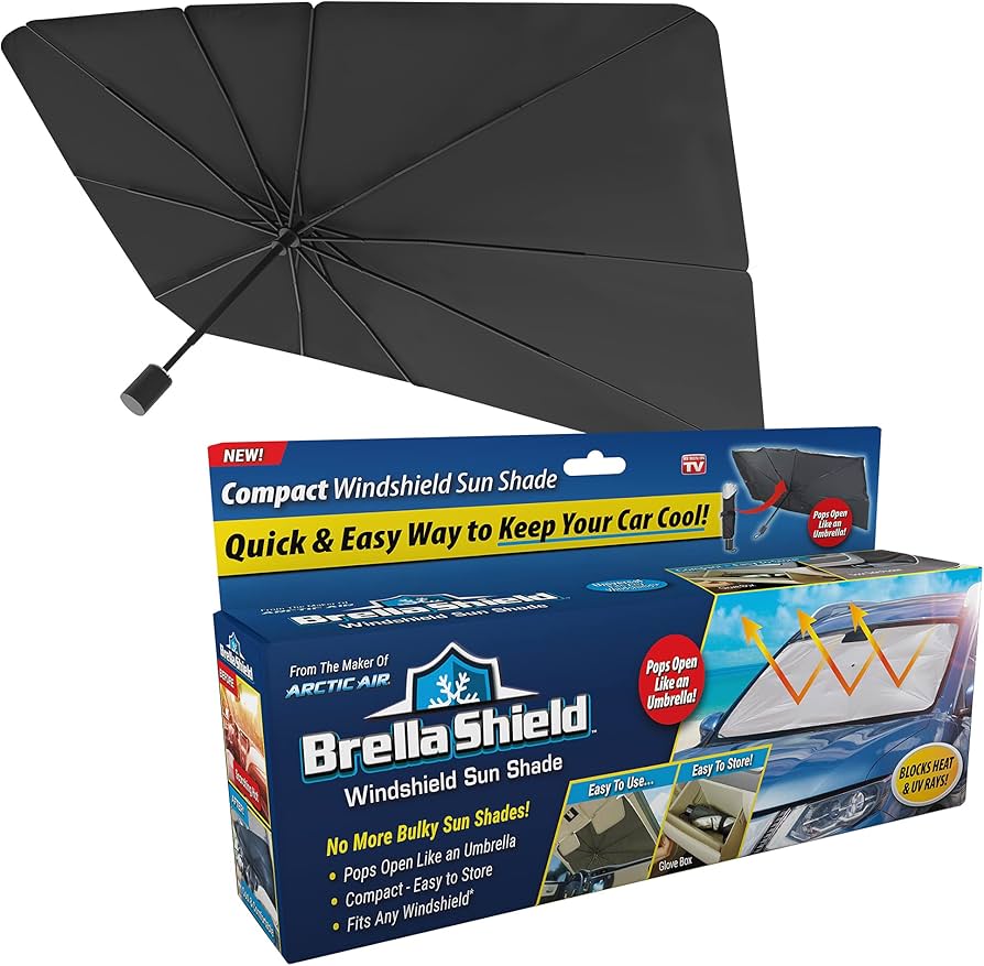 Car Windshield Sun Shade (واقي شمس لزجاج السيارة الأمامي)