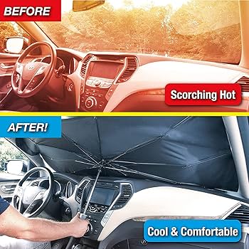 Car Windshield Sun Shade (واقي شمس لزجاج السيارة الأمامي)