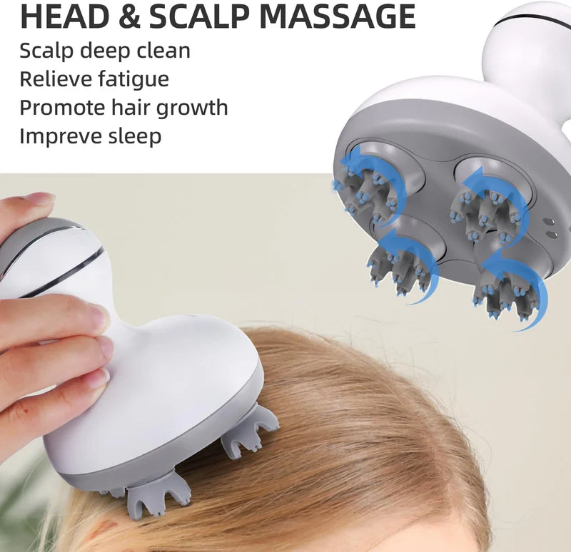 Luxury Wireless Scalp Massager with Relaxing Vibration Therapy