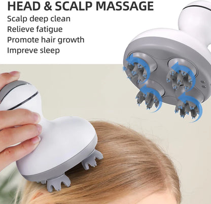 Luxury Wireless Scalp Massager with Relaxing Vibration Therapy