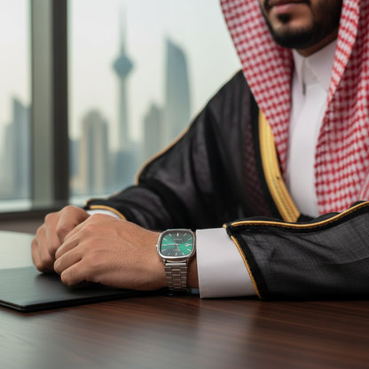 Men's Square Case Watch - Saudi Inspired Timepiece