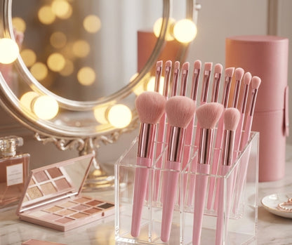 💖 مجموعة فرش مكياج احترافية من 15 قطعة – جمال لا تشوبه شائبة أصبح سهلاً ✨