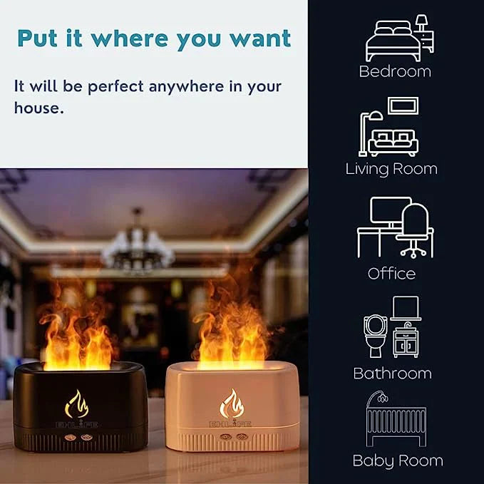 3D Flame Effect Aroma Diffuser & Air Humidifier