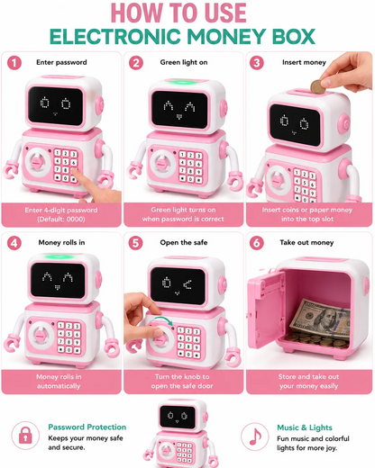 Robotic Money Saving Piggybank Make Kids Save Money From Now